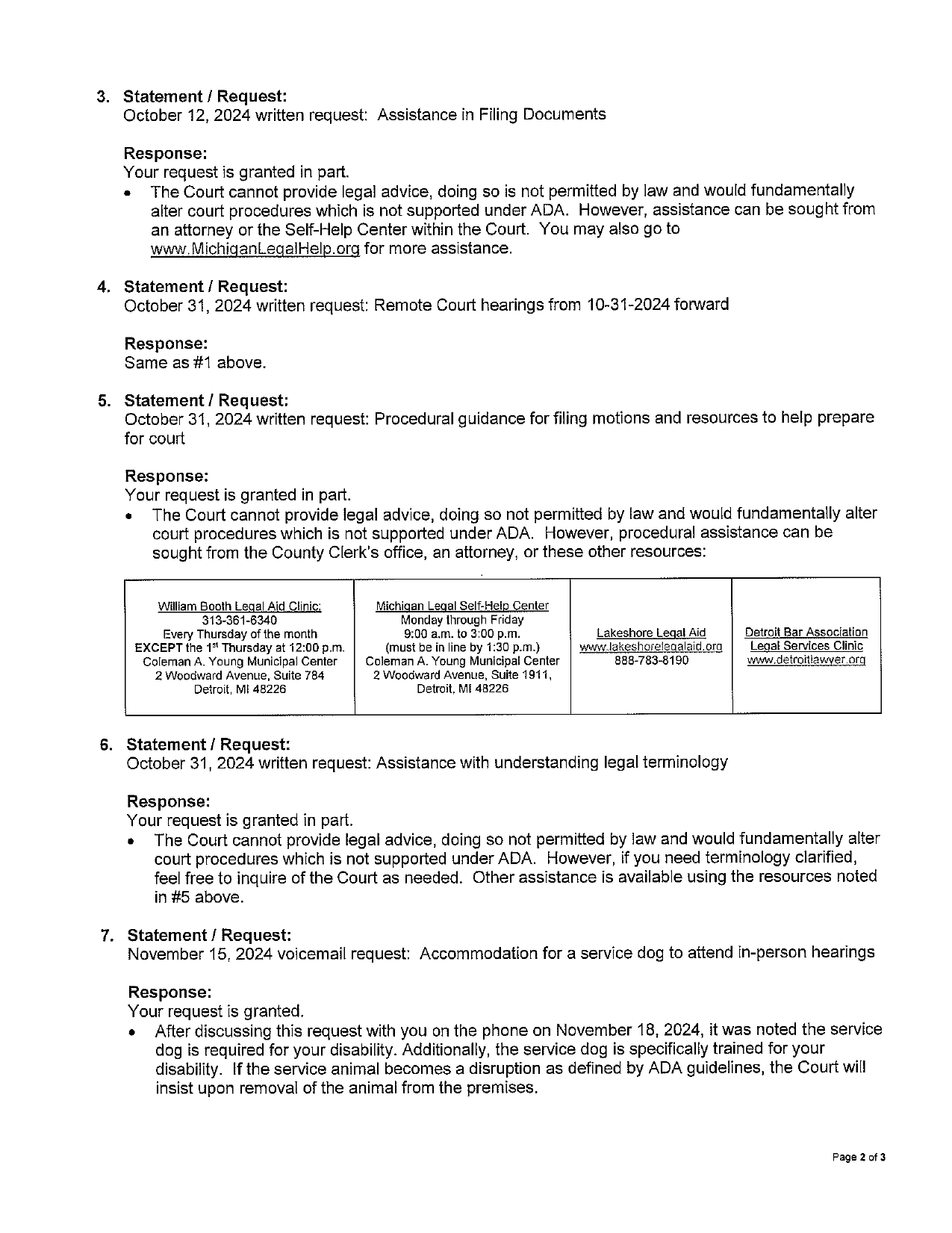 ADA Grievance/Appeal Response, page 4